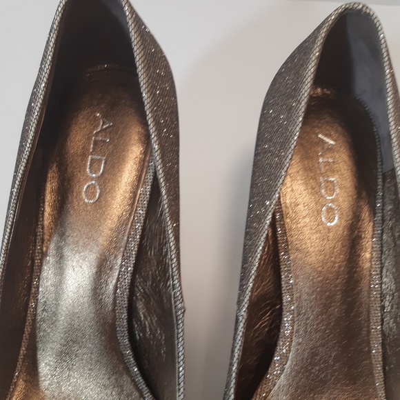 Aldo Sparkle Peep Toe Heels - Picture 4 of 8